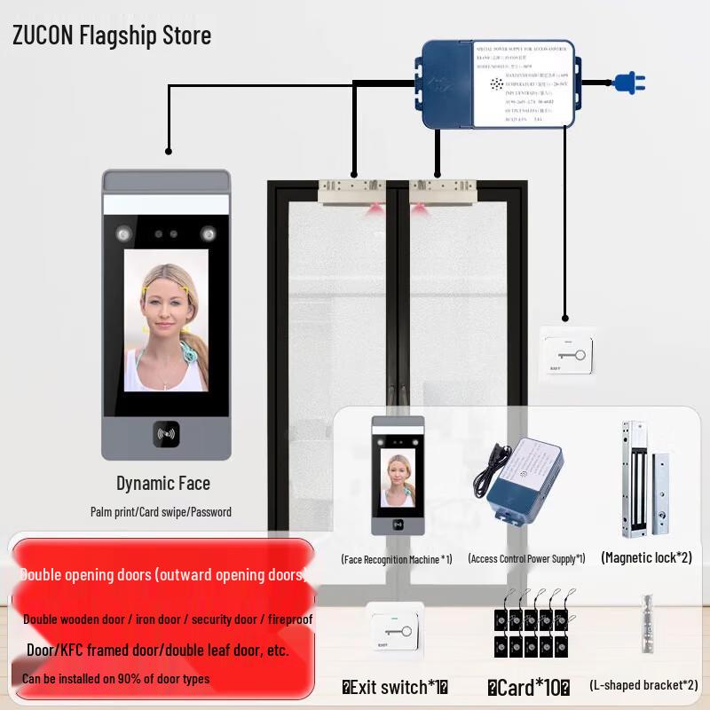 ZUCON Multi-Method Biometric Access Control System CN plug (adapter included)