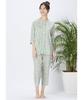 EP8074 Sleeve Long Cotton Willow Size M Wing/Wacoal Women's 3/4 Pajamas, Sleeves, 8/10 Length, 100% (Body), Fabric, Summer,