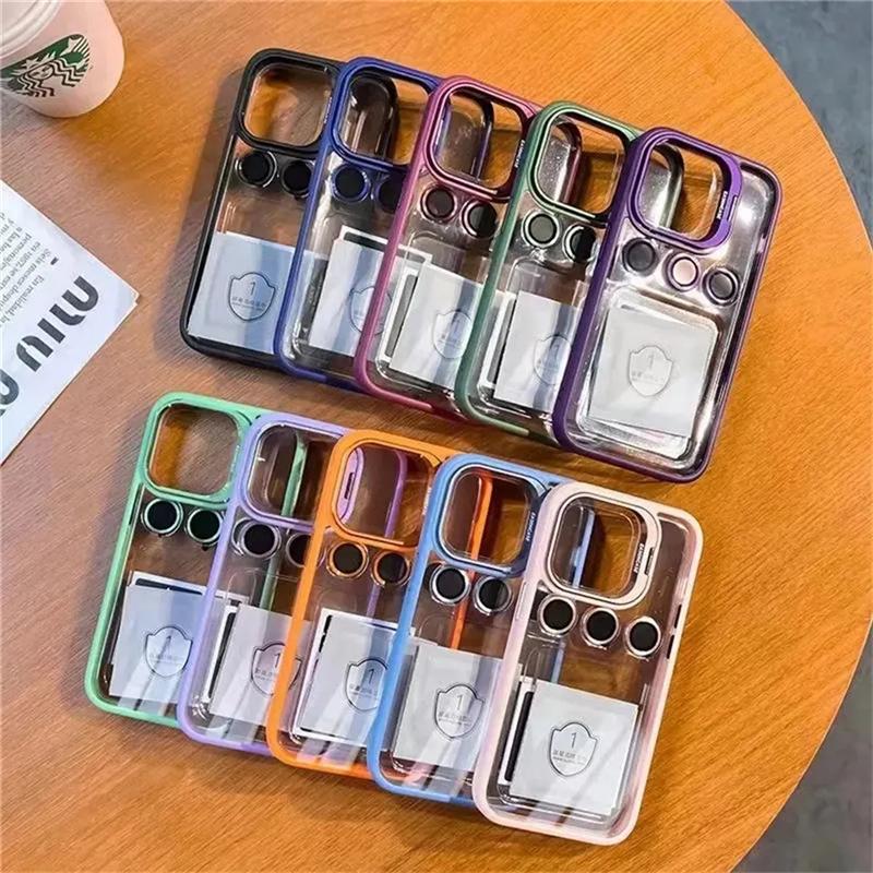 For iphone 15 Pro case Screen Protector Built in Bumper Frame for iphone 15 Pro Maxanti Drop Phone case For iPhone 13 Pro