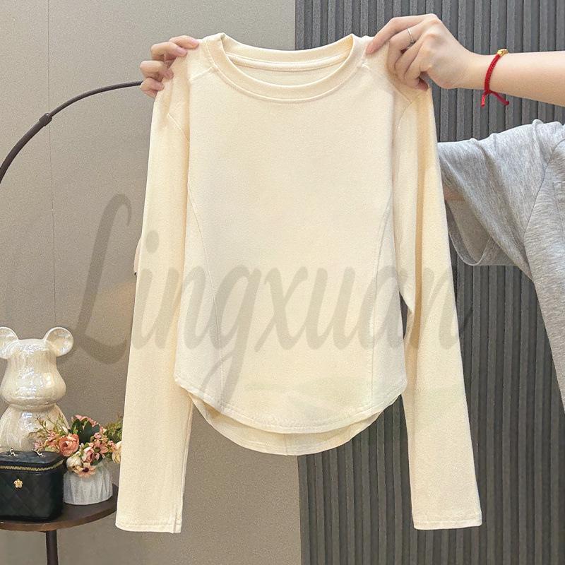 Women's Chic Fishbone Pattern Long Sleeve Slim Fit Top for Autumn and Winter