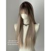 Super žhavá gradientně barvená dlouhá rovná paruka v asijském stylu s ofinou - celá hlava - evropská a americká