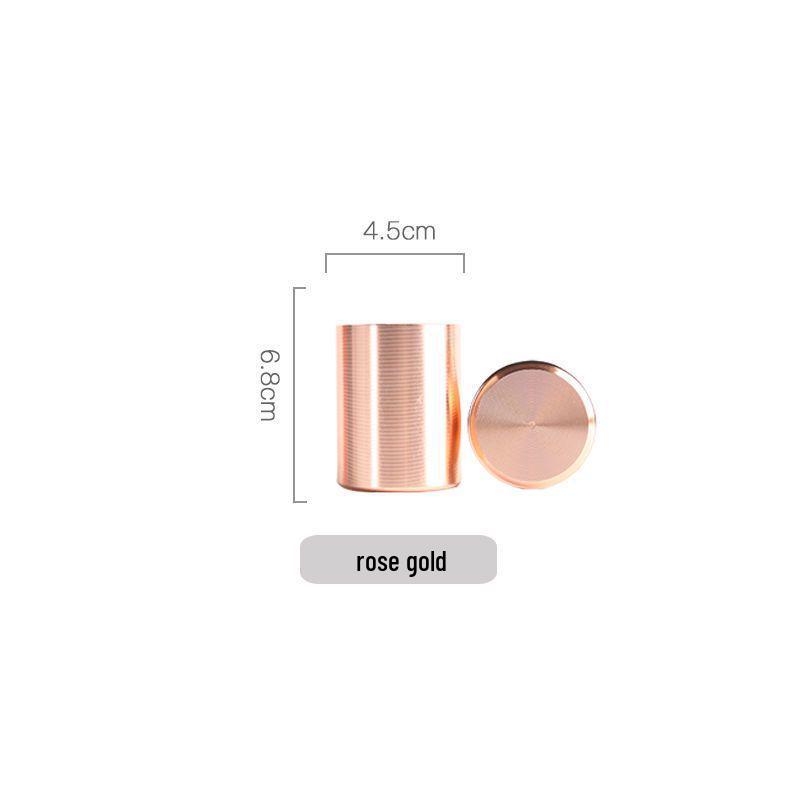 Portable Mini Metal Tea Canister - Titanium Aluminum Alloy, High-Grade Tea Packaging, Empty Gift Box