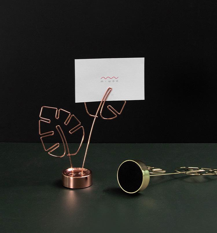 Monstera Leaf Photo Clip & Card Holder Desktop Ornament