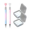 1/2Pcs Rhinestone Applicator Tool with Refill Wax Pads Rhinestone Picker Refillable Wax Pen DIY Nail Art Rhinestone Painting Dotting Wax Pen Rotatable