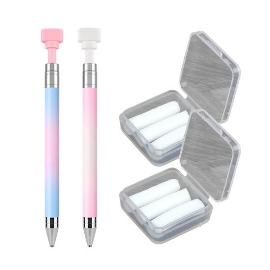 1/2Pcs Rhinestone Applicator Tool with Refill Wax Pads Rhinestone Picker Refillable Wax Pen DIY Nail Art Rhinestone Painting Dotting Wax Pen Rotatable