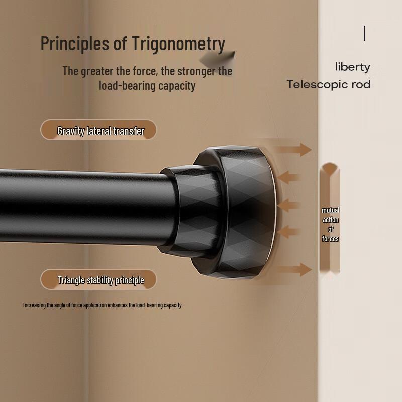 cmaos No-Drill Telescopic Shower Curtain Rod