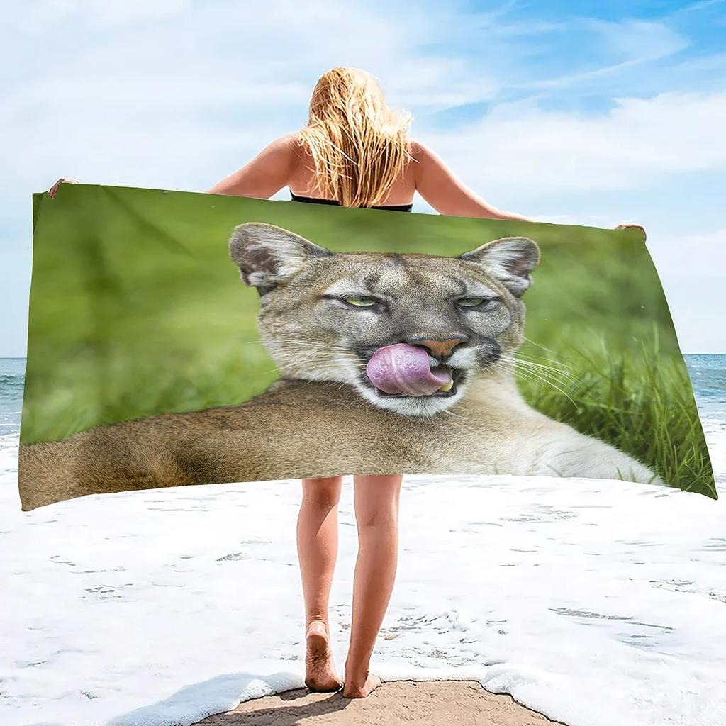 Cute Animal Baby Microfiber Beach Towel,Quick Dry Beach Towel Lightweight Beach Towel Soft Absorbent Pool Towel Travel Swimming
