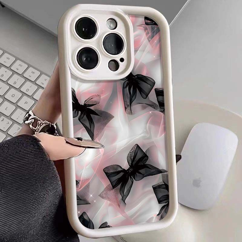Soft TPU Pink Bow Cases For Samsung Galaxy A56 5G A17 A07 A36 A26 A16 A06 A15 A25 A55 A35 A54 A14 A34 S26 Ultra S25 FE S24 Plus