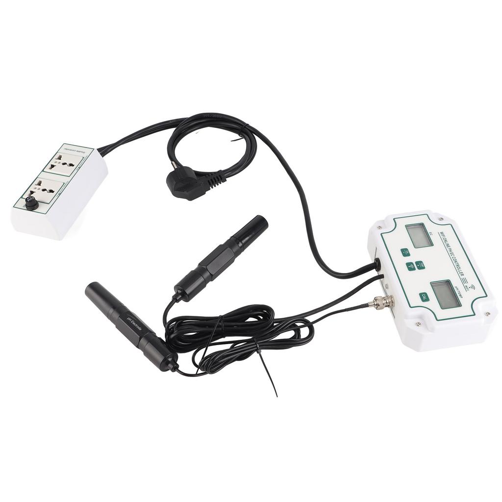 Water Quality Tester PH EC TEMP 3 in 1 Tester WIFI Automatic Identification Tester with Alarm Function EU Plug 230V