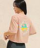 Tyubeuteuli Women'S Loose Fit Crop Short Sleeve Rash Guard B732 Salmon Pink