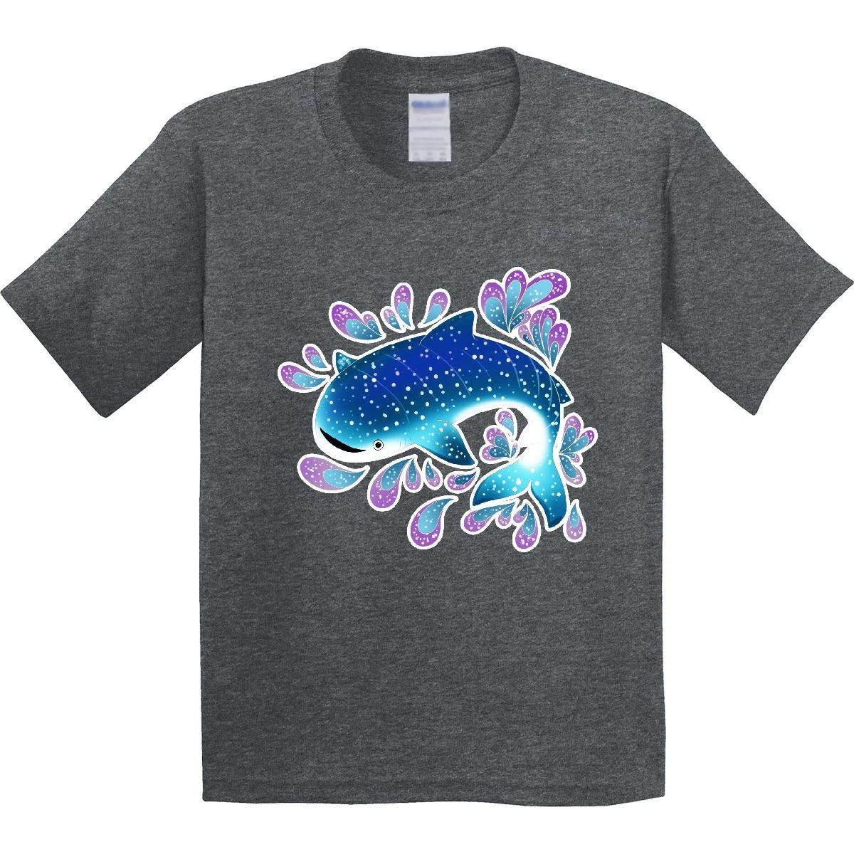 Inktastic Cute Whale Shark Youth kids boys T-Shirt Pop Culture Sharks Abstract Tee Kids 100