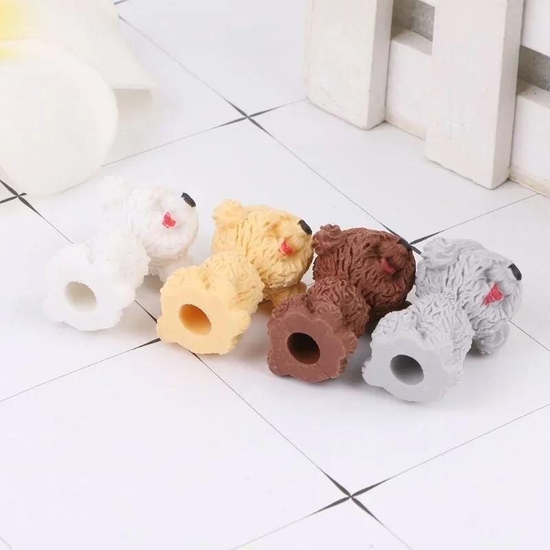 2Pcs Kawaii Cute Dog Cartoon Eraser Pencil Rubber Novelty for Kids School Office Supplies Student Stationery Gift Random