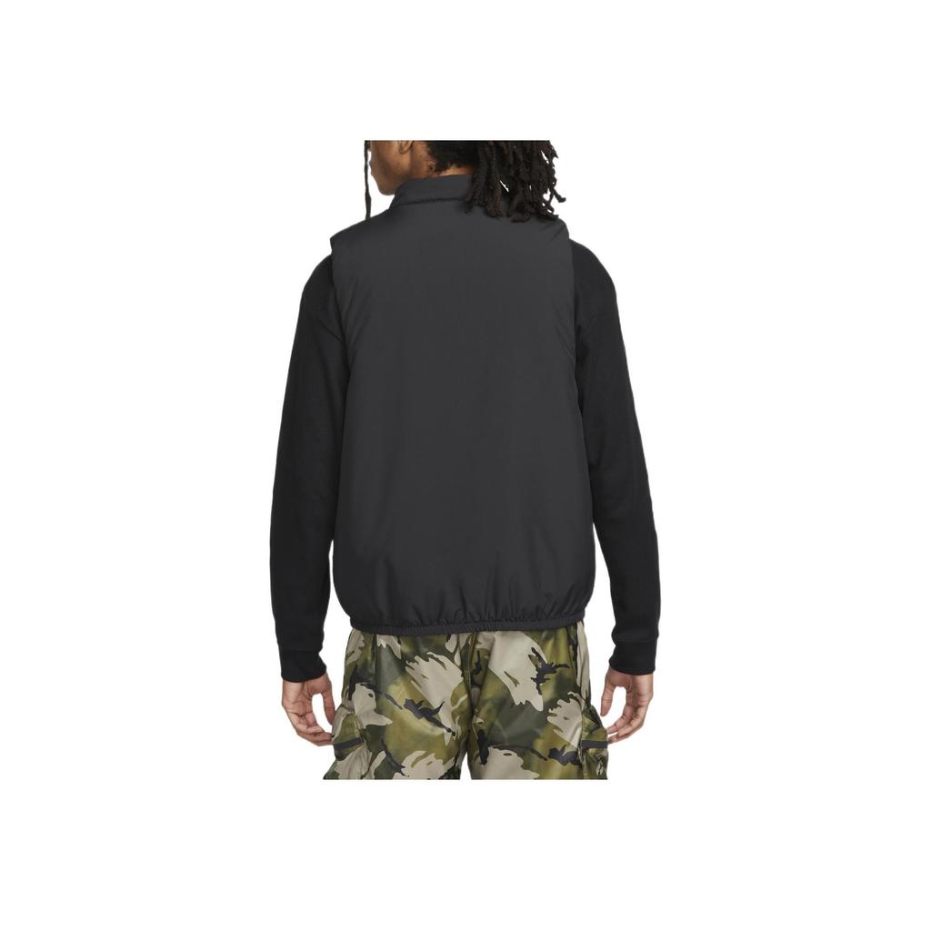 Nike Therma-FIT Club Solid Letter Logo Print Zip Cotton Vest Men Vest Black DX0677-010