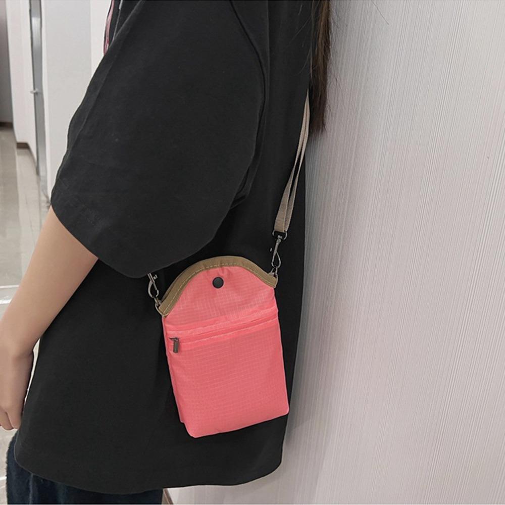 Casual Mini Square Bag Large Capacity Mobile Phone Bag Storage Purse Nylon Crossbody Bag Outdoor