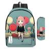 Zaino Scolastico per Bambini con Astuccio Coordinato Design Cartoon Stampato Leggero Traspirante Tessuto Oxford Classi 5-6