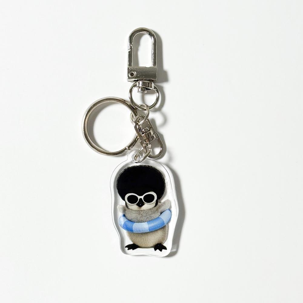 A3B3 Afro Penguin (Acrylic Keyring)