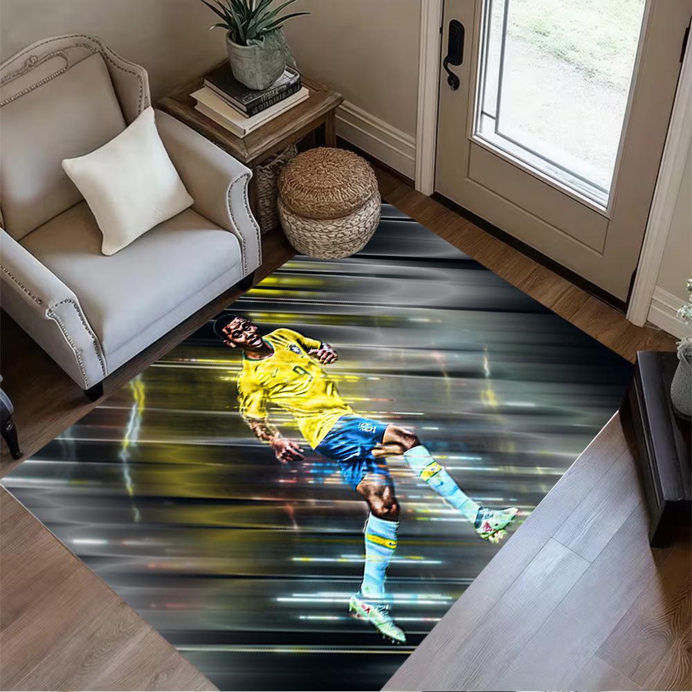 Soccer Player Action Carpet Design for Hallway Balcony Study room Dining Room Anti-slip Rug Decorate Offices Best for Christmas