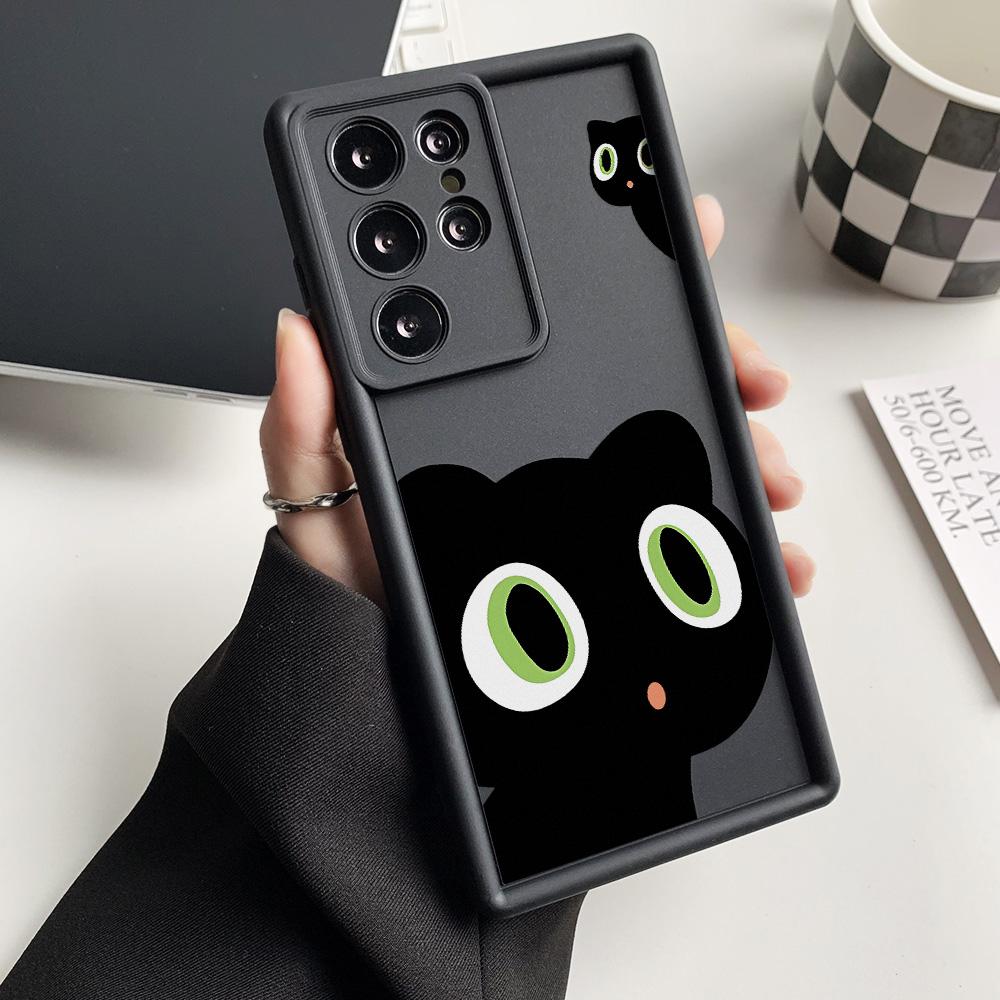 Silicone Case For Samsung A55 5G A16 S25 Ultra S24 FE S23 Plus S22 A54 A53 A35 A34 A33 A25 A15 A14 A13 A06 A05 A05s Cat Covers