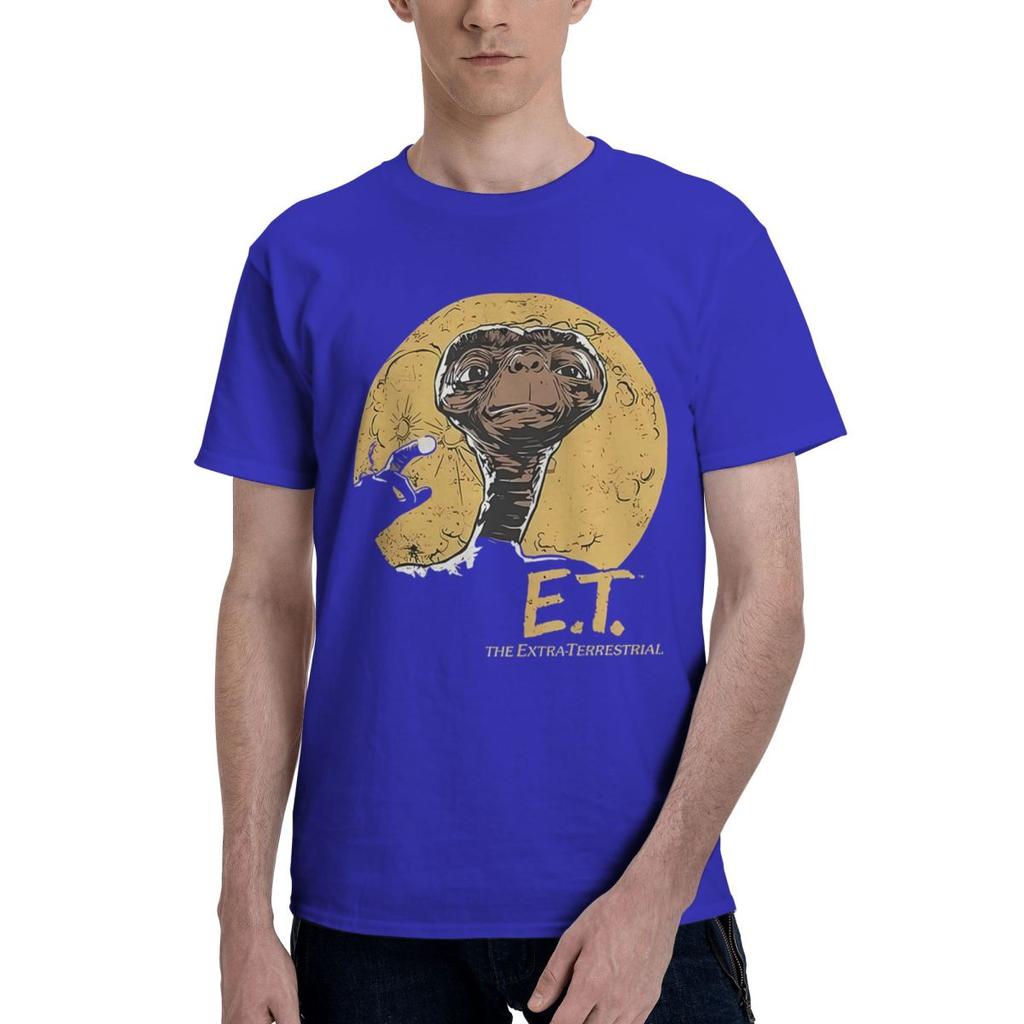 ET The ExtraTerrestrial Moon Frame 100 Cotton Casual Breathable Confortable Tops Funny Mens TShirts Mens Shirt
