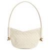 Solstice Intrecciato Woven Zip Closure Lambskin Tote Shoulder Bag Women Bags Sea-Salt 796378VCPP19195