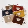 Multipurpose Fashion Corduroy Coin Purse Mini Makeup Travel Fashion Waffle Zippered Bag Beg Dompet Syiling Kunci
