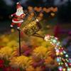 Christmas Santa Solar Kettle Lights Solar Watering Can Lights Solar Santa Claus Kettle Lights Kettle Ground Lamp Outdoor Decor
