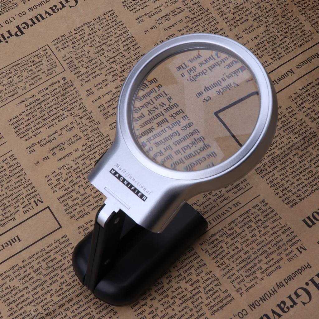 Led Light 3x Magnifier Handheld Mini Loupe Multifunction Folding Magnifying Glass for Reading Jewelry Magnifying Glass