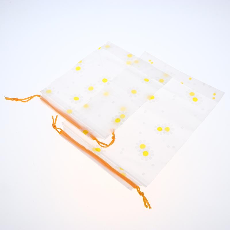 20Pcs Transparent Waterproof Travel Cosmetic Bag Towel Socks Plastic Drawstring Storage Bag Bathroom Transparent Beach