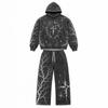 Ανδρικό/Γυναικείο Streetwear Σετ Φούτερ με 3D Εκτύπωση και Φαρδιά Παντελόνια Σκοτεινή Αισθητική Χαλαρή Εφαρμογή Casual Ντύσιμο