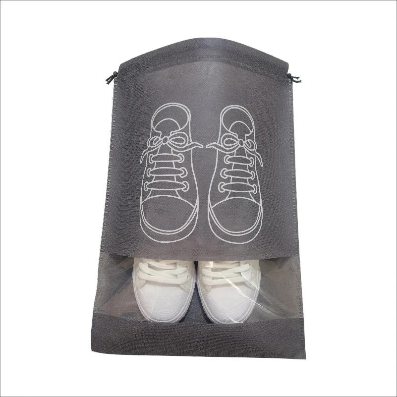 10/5Pcs Shoe Storage Bag With Thickened Non-woven Fabric Strap Mouth Large Capacity Travel Waterproof Shoe Bag Moistureproof