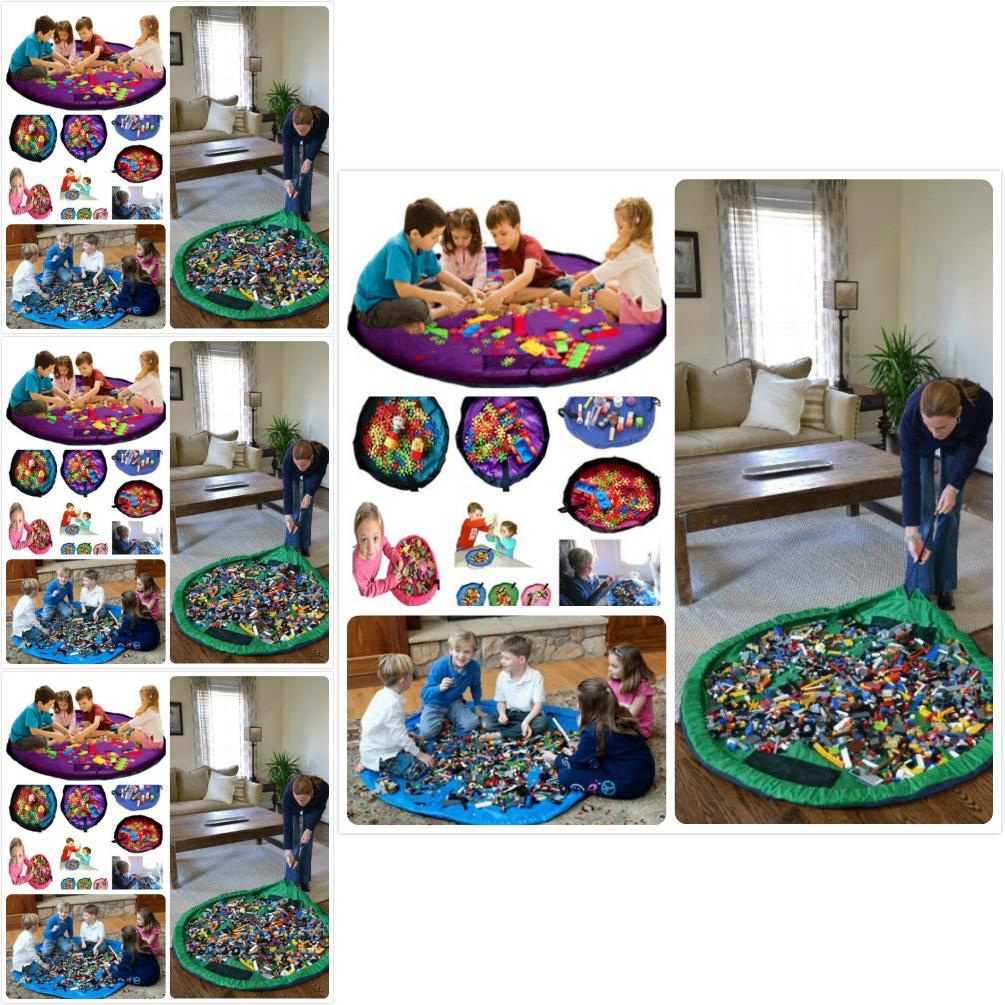 Baby Toy Storage Bag Large Waterproof Play Mat For Travel And Home Organizing