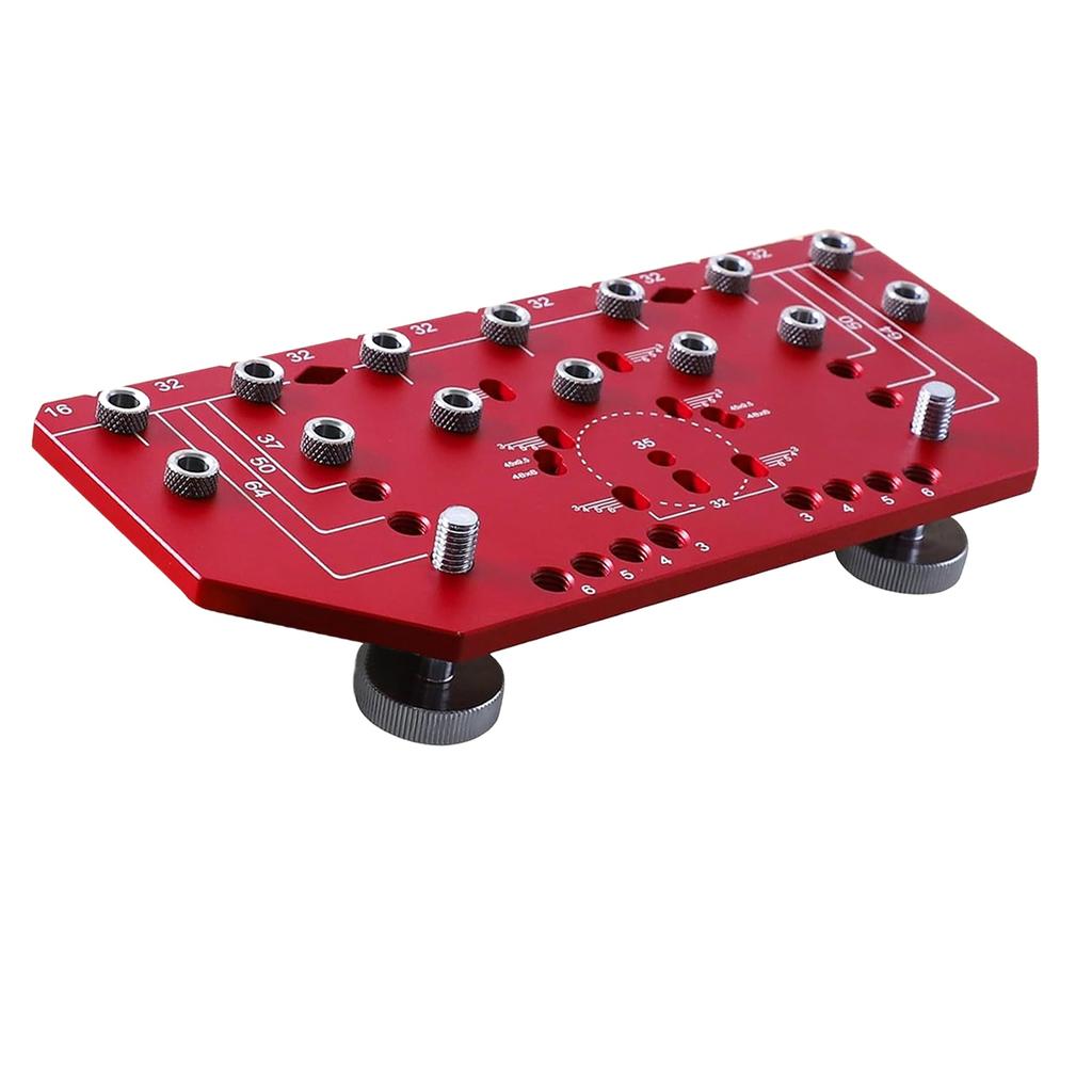 Shelf Pin Drilling Jig 2 in 1 35mm Aluminum Alloy Cabinet Hardware Jig Tool Drill Guide