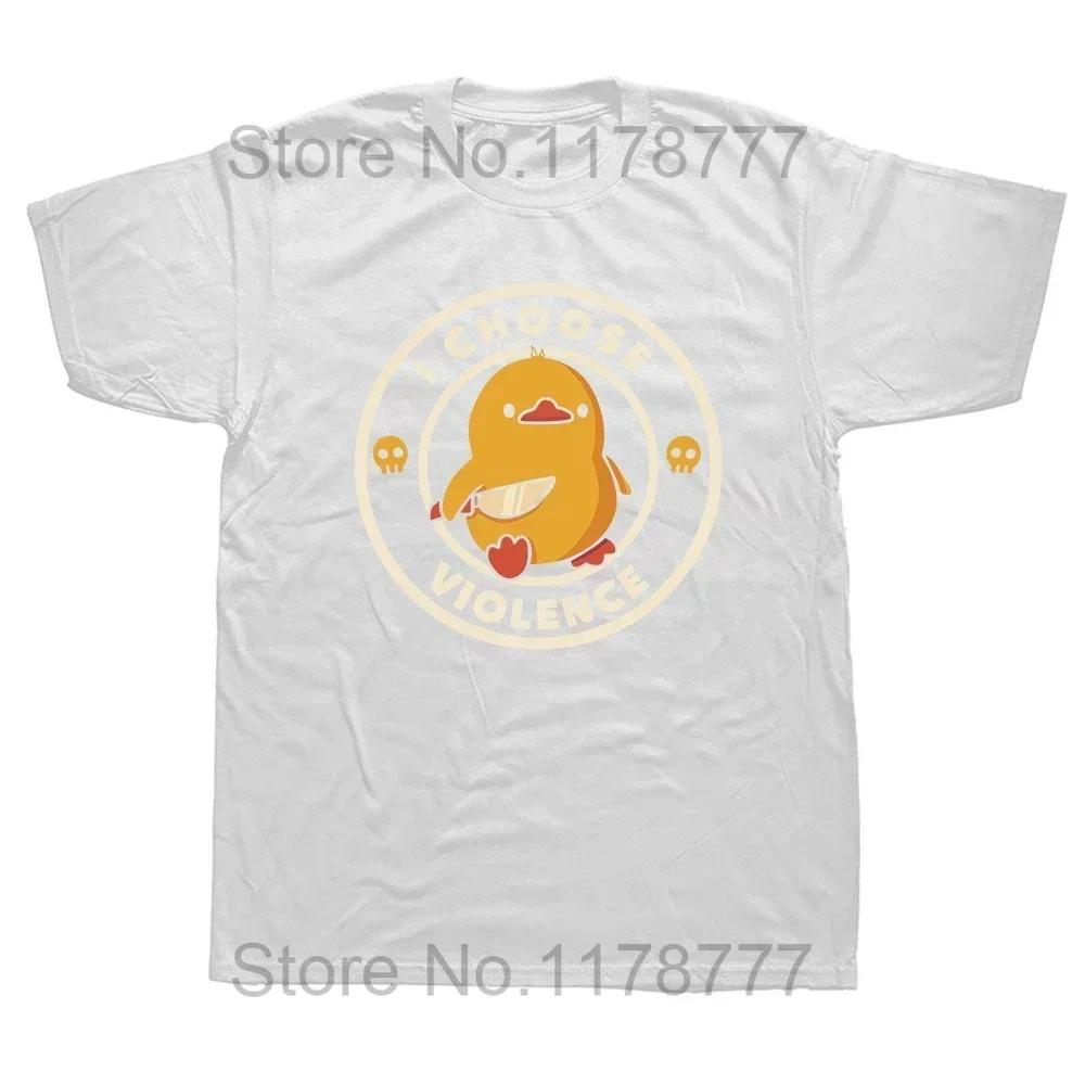 Mess With The Honk You Get The Bonk Funny Goose Print T Shirts Cartoon Unisex Clothing Short Sleeve Anime Unisex Tee Shirts