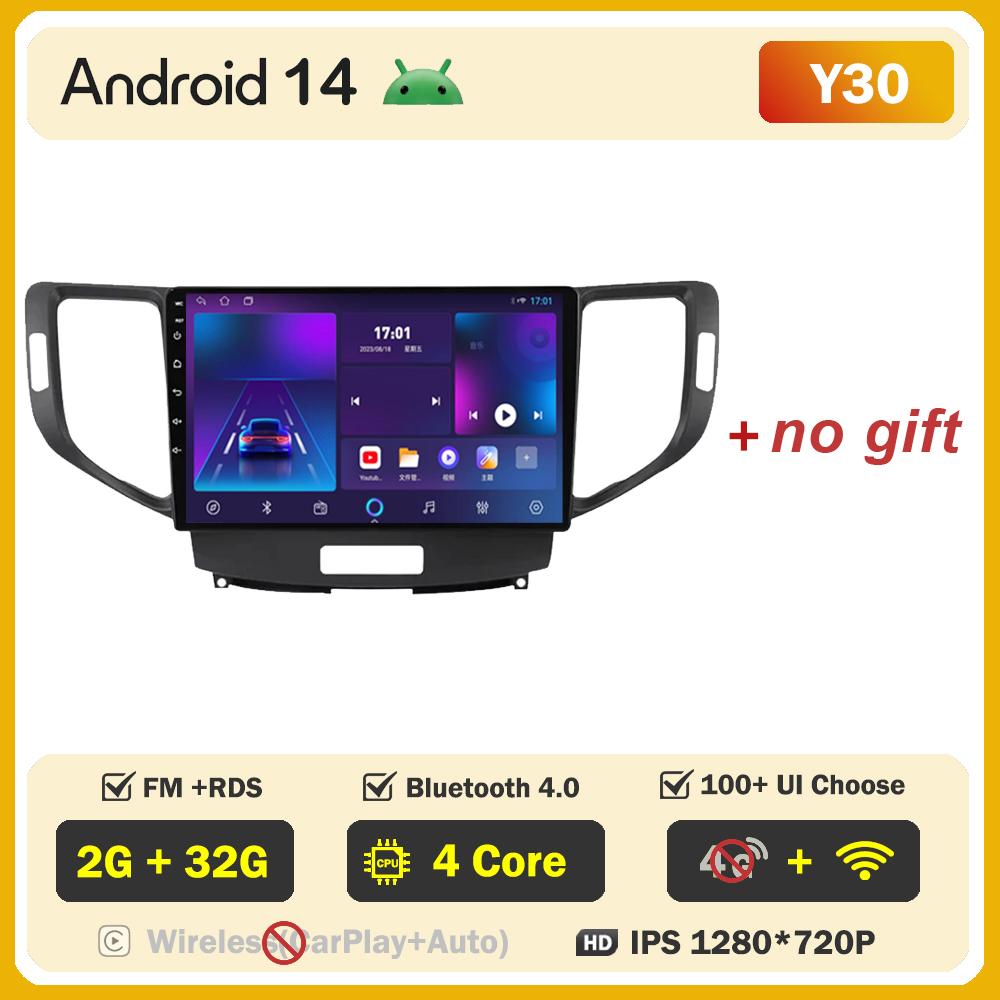 For Honda Spirior Accord 8 Acura TSX 2008 2009 2010 2011 2012 Carplay Android Auto Radio Intelligent System GPS Navigation Wifi