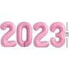 2023 2023 New Year's Eve Holiday Party Supplies Graduation Decoration (Light Pink, 40.64 Cm) Candy Pink Digital Balloon