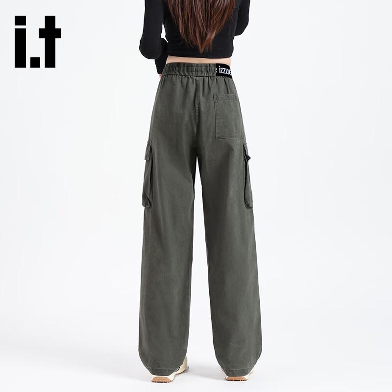 izzue Unisex American Retro Loose Fit Cargo Pants