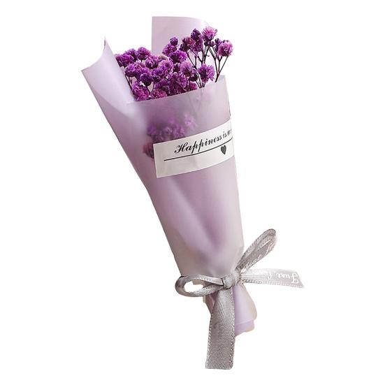 Valentine's Day Fake Mini Bouquet Artificial Aromatherapy Soap Rose Bouquet Simulation Dried Baby Breath Flower Gifts for Mom Women Wife