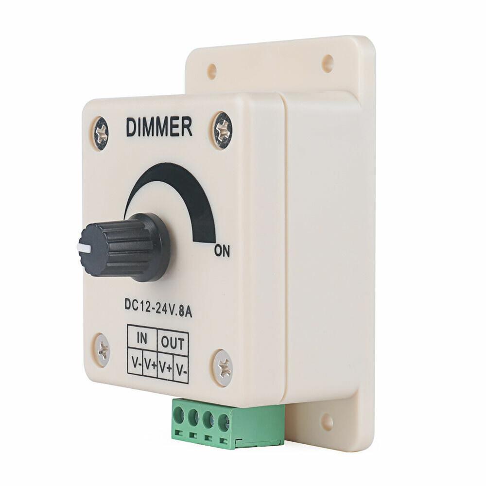 2x Manual Dimmer Switch For LED Strip Light Lamp Dimming Controller DC12V-24V 8A