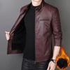 Men's Leather Jackets, Velvet Thickened Leather Jackets, Young and Middle-aged Motorcycle Leather Jackets, Trendy Men's Jackets
