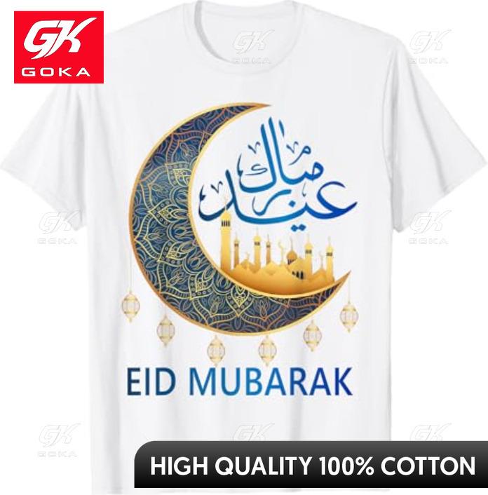 

Eid Mubarak Kids Eid Clothes for Muslim Ramadan Eid Al Fitr Graphic T Shirts Unisexs Clothing Cotton Women Funny Summer Tshrits S