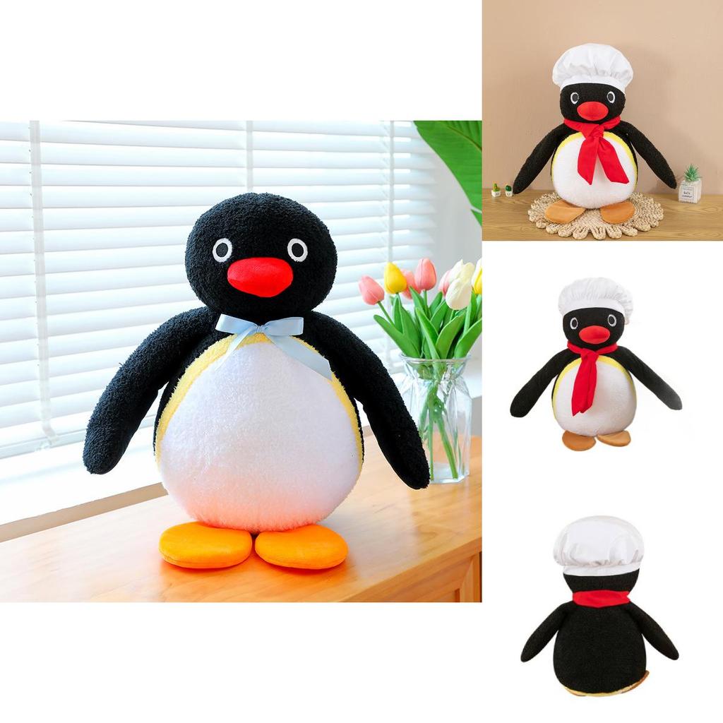 Adorable Pingu Chef Penguin Plush Toy Soft And Cute Penguin Stuffed Animal For Kids
