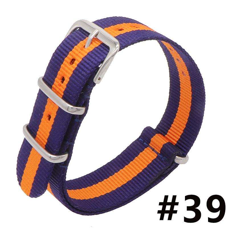 18MM 20MM 22MM Nylon Watch Band Sport Casual Straps Replacement With Stainless Steel Buckle For Men Women's Watch Accessories