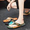 Men's hollow out flip flops Wearing outside during summer Slippers Male Non slip beach slippers Trendy versatile shoes Homme