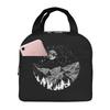 Moon and Star Camping Print Lunch Bag for Girls Funny Lunch Box Fun Picnic Cooler Bag Portable Zipper Oxford Thermal Lunch Bags