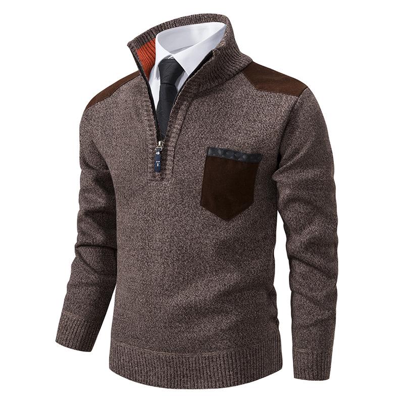 Maglione da uomo 2024 Business a collo alto in maglia grossa