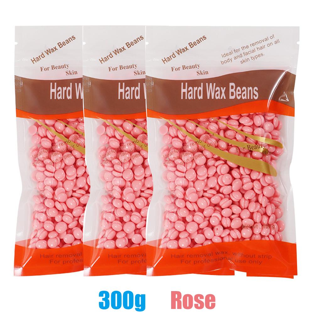 300g Pack Wax Beans Removing Bikini Face Hair Legs Arm Hard Wax Pellet Hot Film Waxing Painless Hair Remove For Women Men