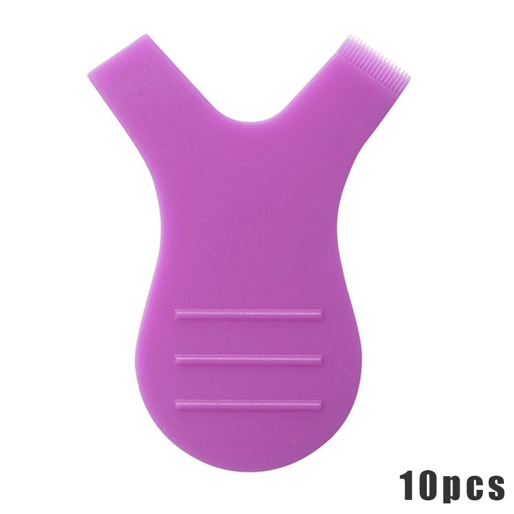 

10pcs/bag Eyelash Brushes Plastic Eyelash Lifting Perm Comb Y Shape Portable Makeup Tools