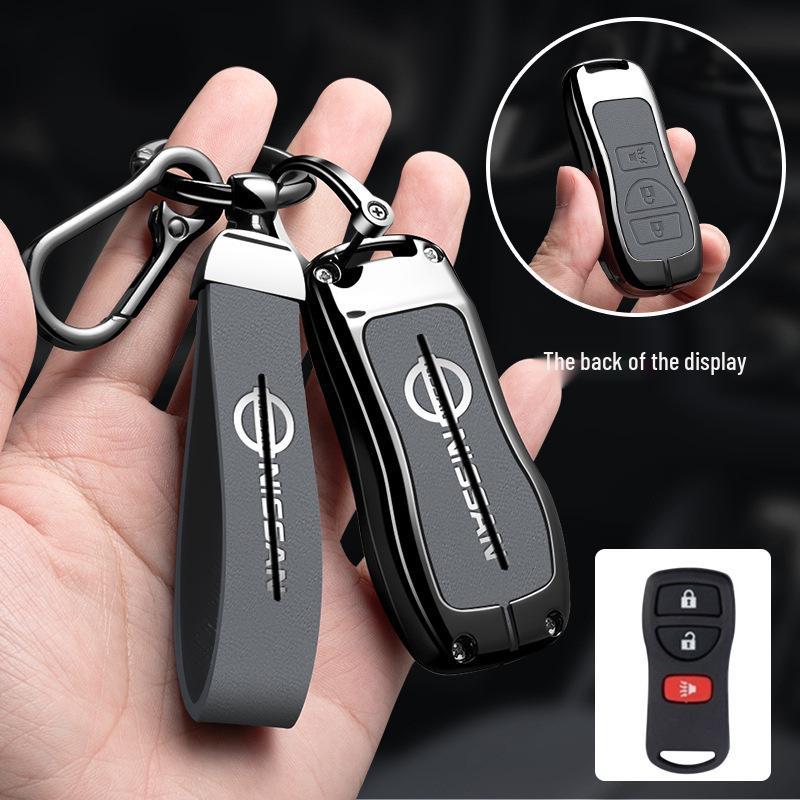 Metal Keychain Cover for Nissan Qashqai, X-Trail, Tiida, Kicks, Murano, Sylphy, Terra