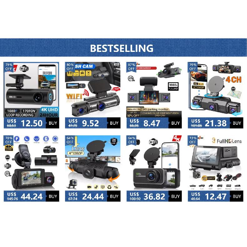 Car DVR 2 Cameras  4.0 Inches Dash Cam Car Video Recorder Auto Registrator Dvrs Dash Cam with Dual Ways Cameras Car Accessories