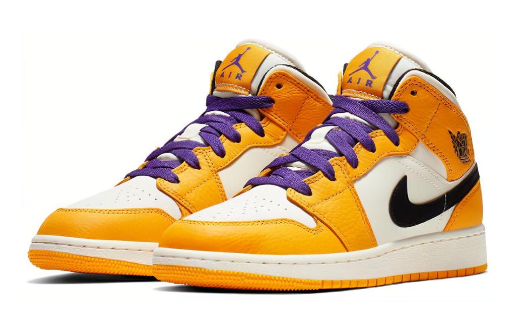 Jordan 1 Mid SE Lakers GS BQ6931-700